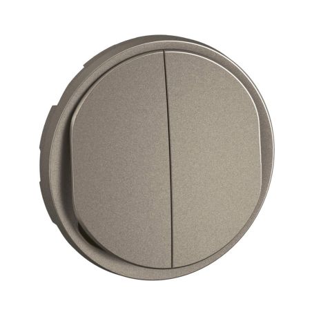 CT2001 Enjoliveur double pour mécanisme interrupteur/va-et-vient ou poussoir Legrand Céliane, coloris titanium