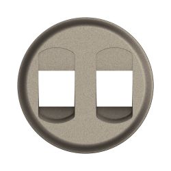 CT2311 Enjoliveur pour mécanisme prise haut-parleurs à poussette, Double Legrand Céliane, coloris titanium