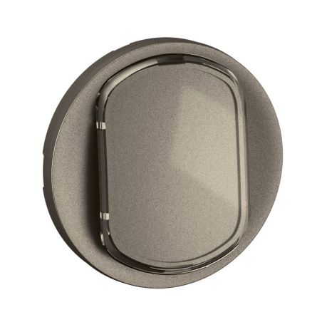 CT5001 Enjoliveur porte étiquette pour mécanisme interrupteur/va-et-vient ou poussoir Legrand Céliane, coloris titanium