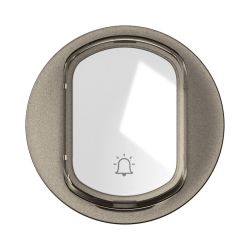 CT5001 Enjoliveur porte étiquette pour mécanisme interrupteur/va-et-vient ou poussoir Legrand Céliane, coloris titanium
