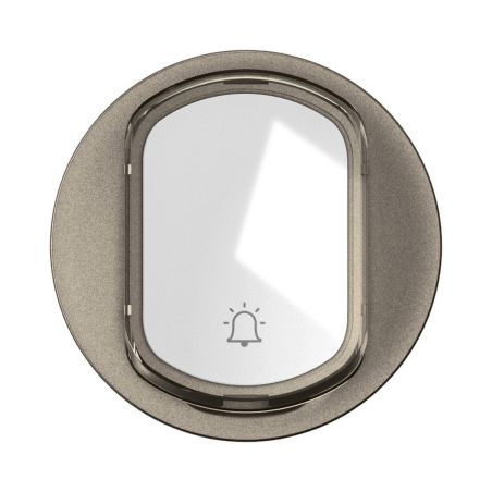 CT5001 Enjoliveur porte étiquette pour mécanisme interrupteur/va-et-vient ou poussoir Legrand Céliane, coloris titanium