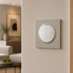 600821 Legrand - Dooxie Plaque de finition carrée 1 poste - Plume