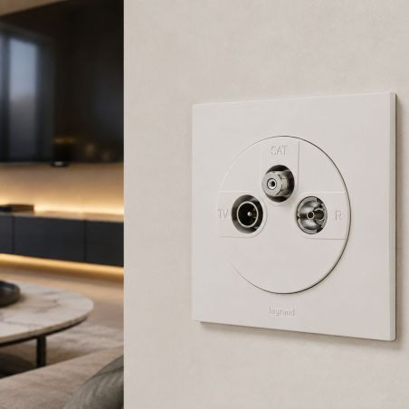 600353 Legrand - Dooxie Prise TV-R-SAT 1 câble - Blanc