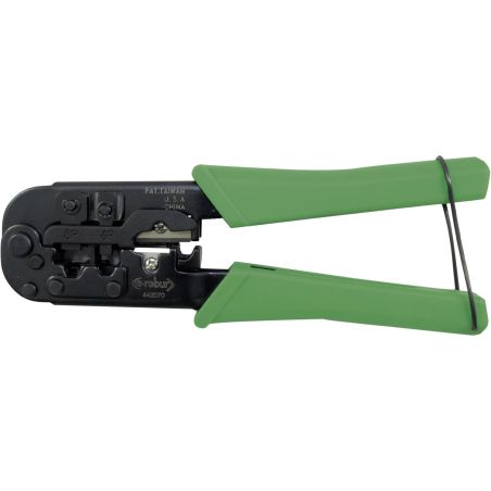 442070 AGI Robur - Pince à sertir connecteurs modulaires RJ 45-12-11, coupe, dénude, sertit