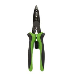 411145 AGI Robur - Pince multifonction bimatière - Coupe câble 10mm, dénude et sertit 0,75 à 4,0mm², coupe tige M3-M4