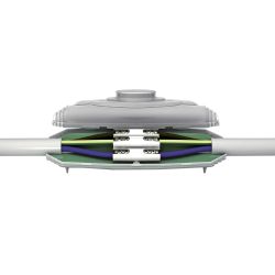 233010 AGI Robur - Kit boitier de jonction avec connecteur 5Poles et résine pour câble 4 à 25mm²