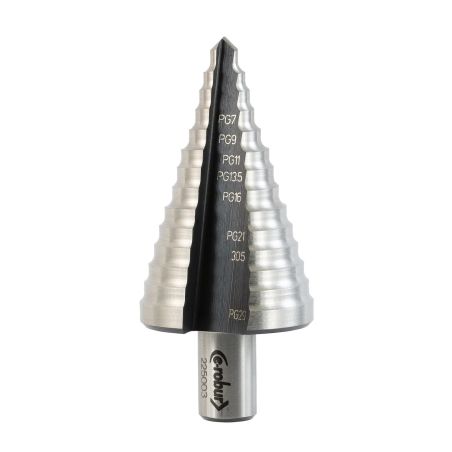 225003 AGI Robur - Foret étagés Polydiam -cotes électriques PE7 à 29 - ISO de 12 à 25 et 30,5mm