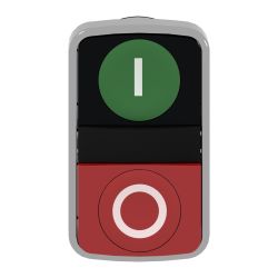 ZB4BL7341 Schneider - Harmony XB4 - tête Bouton marche arrêt métalØ22 vert + rouge- 1NO+1NF