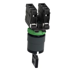 XB5AG03 Schneider - Harmony XB5 - bouton tournant à clé 455 - Ø22 - 3 positions fixes - 2NO