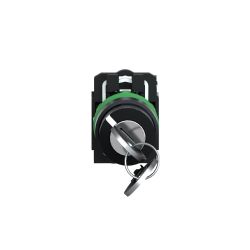 XB5AG61 Schneider - Harmony XB5 - bouton tournant à clé 455 - Ø22 - 2 positions à rappel - 1NO