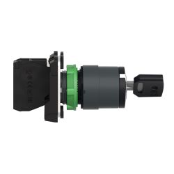 XB5AG61 Schneider - Harmony XB5 - bouton tournant à clé 455 - Ø22 - 2 positions à rappel - 1NO