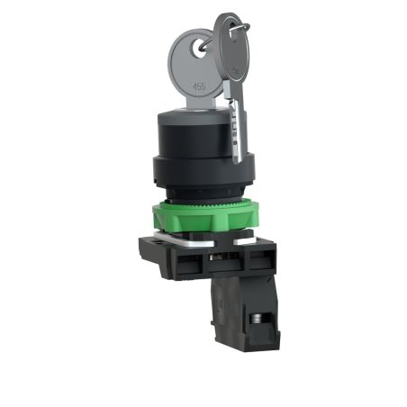 XB5AG41 Schneider - Harmony XB5 - bouton tournant à clé 455 - Ø22 - 2 positions fixes -1NO