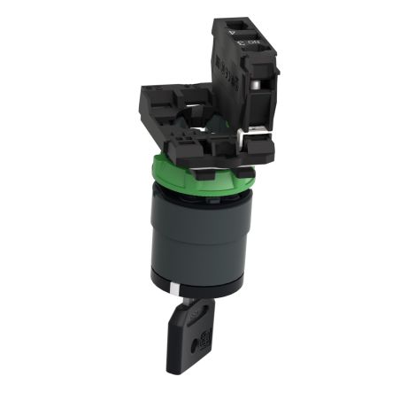 XB5AG41 Schneider - Harmony XB5 - bouton tournant à clé 455 - Ø22 - 2 positions fixes -1NO