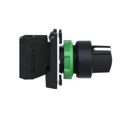 XB5AD21 Schneider - Harmony XB5 - bouton tournant manette - Ø22 - 2 positions fixes - noir - 1NO