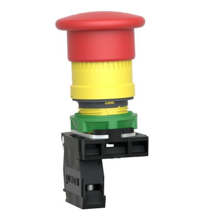 XB5AT842 Schneider - Harmony XB5 - Bouton arrêt urgence - Ø40 - pousser tirer- 1NF