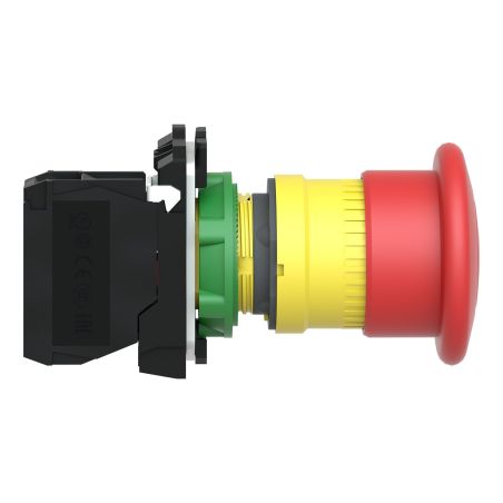 XB5AT842 Schneider - Harmony XB5 - Bouton arrêt urgence - Ø40 - pousser tirer- 1NF