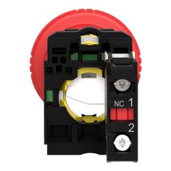 XB5AS9442 Schneider - Harmony XB5- bouton arrêt d'urgence - Ø40 - à clé n°455 - 1NF