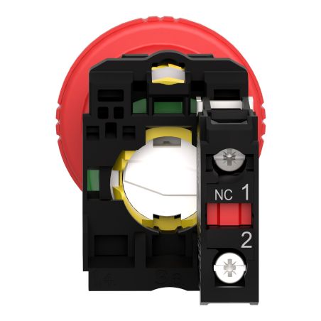XB5AS9442 Schneider - Harmony XB5- bouton arrêt d'urgence - Ø40 - à clé n°455 - 1NF