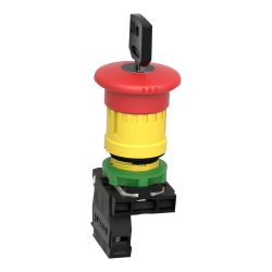 XB5AS9442 Schneider - Harmony XB5- bouton arrêt d'urgence - Ø40 - à clé n°455 - 1NF
