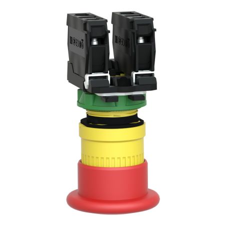 XB5AT845 Schneider - Harmony XB5 - Bouton arrêt urgence - Ø40 - pousser tirer - 1NO+1NF