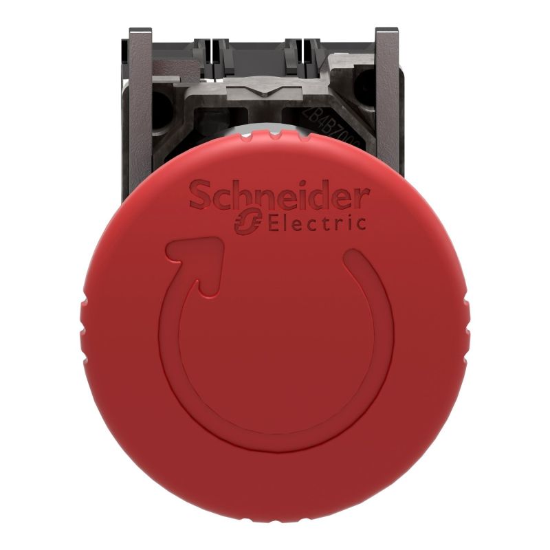 XB4BS84441 Schneider - Harmony XB4 - Bouton arrêt urgence - Ø40 - pousser tourner - 1NO+2NF