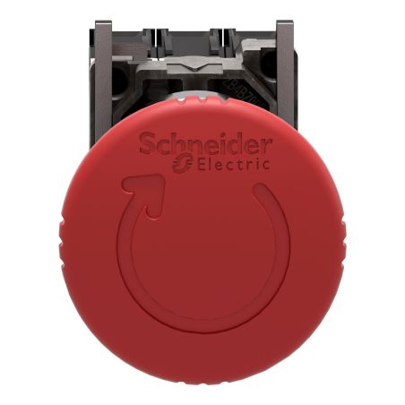XB4BS84441 Schneider - Harmony XB4 - Bouton arrêt urgence - Ø40 - pousser tourner - 1NO+2NF