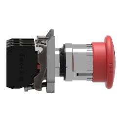 XB4BS84441 Schneider - Harmony XB4 - Bouton arrêt urgence - Ø40 - pousser tourner - 1NO+2NF