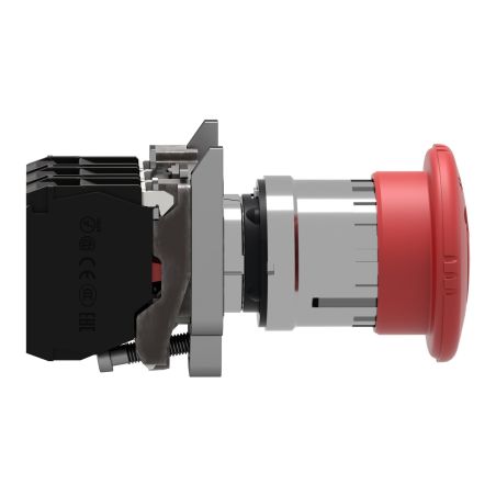XB4BS84441 Schneider - Harmony XB4 - Bouton arrêt urgence - Ø40 - pousser tourner - 1NO+2NF