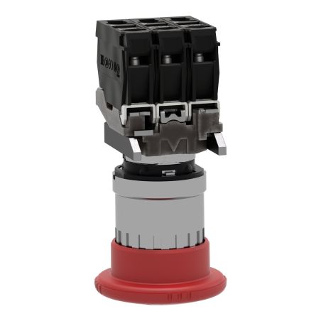 XB4BS84441 Schneider - Harmony XB4 - Bouton arrêt urgence - Ø40 - pousser tourner - 1NO+2NF