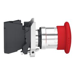 XB4BS8446 Schneider - Harmony XB4 - Bouton arrêt urgence - Ø40 - pousser tourner - 1NF - avec surveillance
