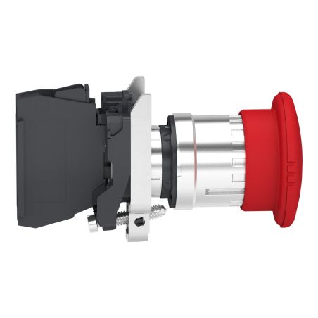 XB4BS8446 Schneider - Harmony XB4 - Bouton arrêt urgence - Ø40 - pousser tourner - 1NF - avec surveillance