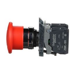 XB4BT845 Schneider - Harmony XB4 - Bouton arrêt urgence - Ø40 - pousser tirer- 1NO+1NF