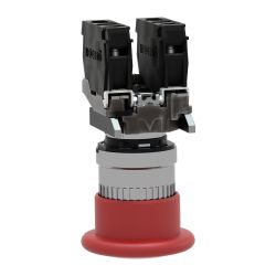 XB4BT845 Schneider - Harmony XB4 - Bouton arrêt urgence - Ø40 - pousser tirer- 1NO+1NF