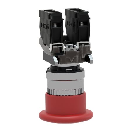 XB4BT845 Schneider - Harmony XB4 - Bouton arrêt urgence - Ø40 - pousser tirer- 1NO+1NF