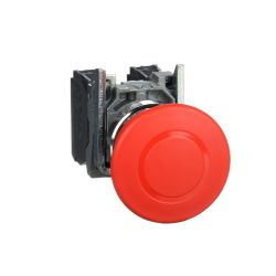 XB4BT845 Schneider - Harmony XB4 - Bouton arrêt urgence - Ø40 - pousser tirer- 1NO+1NF
