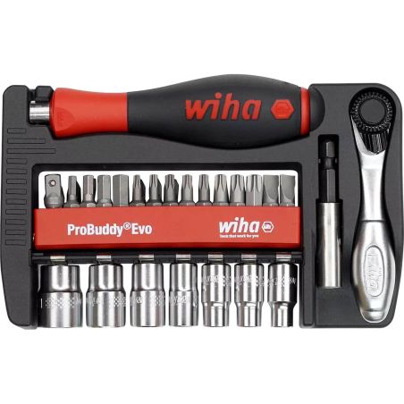 46960 Wiha - Set ProBuddy® Evo 40 pieces Douilles et Embouts1/4