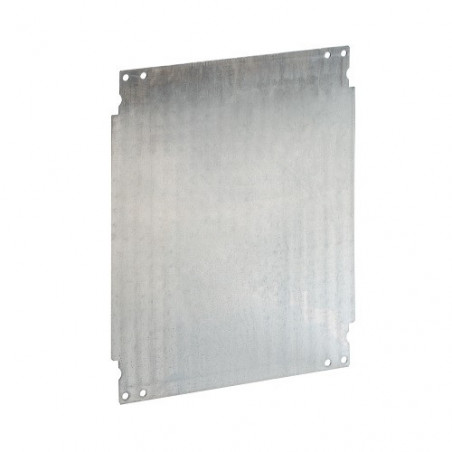 Plaque de montage acier galvanisé pour coffret 400mmx300mm  polyester IP66 IDE
