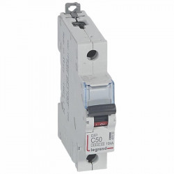 407659 Disjoncteur unipolaire 50A - 1P Courbe C - 6/10kA - À vis - Legrand DX3