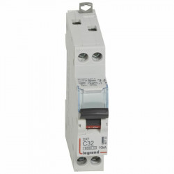 407703 Disjoncteur unipolaire + neutre 32A - 1P+N Courbe C - 6/10kA - À vis - Legrand DX3