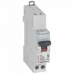 407715 Disjoncteur unipolaire + neutre 20A - 1P+N Courbe C - 6/10kA - Automatique et vis - Legrand DX3