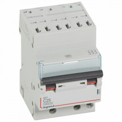 407847 Disjoncteur tripolaire 25A - 3P Courbe C - 6/10kA - Automatique et vis - Legrand DX3