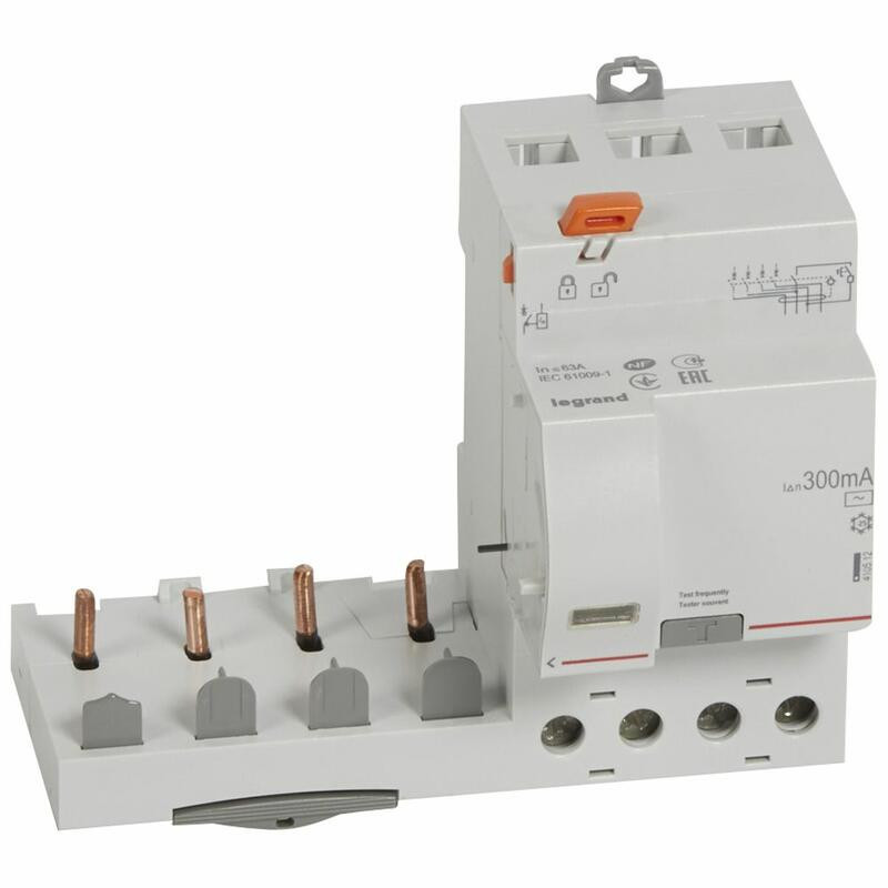 410512 Legrand  Bloc différentiel à vis DX³ - 4P 400V~ - 63A - type AC 300mA