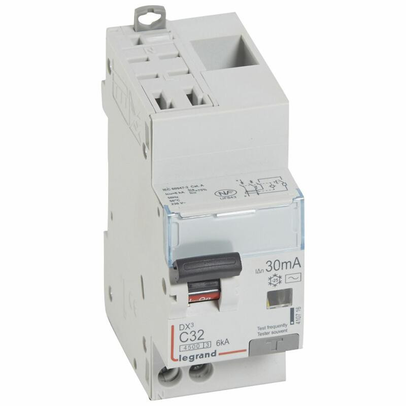 410716 Legrand  Disjoncteur différentiel 32A type AC 30mA - DX³4500 1P+N