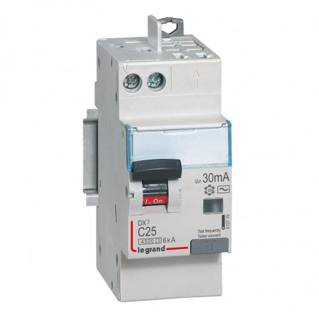 410719 Legrand  Disjoncteur différentiel 25A type AC 30mA - DX³4500 1P+N