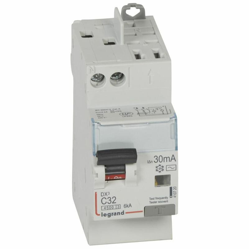 410720 Legrand  Disjoncteur différentiel 32A type AC 30mA - DX³4500 1P+N