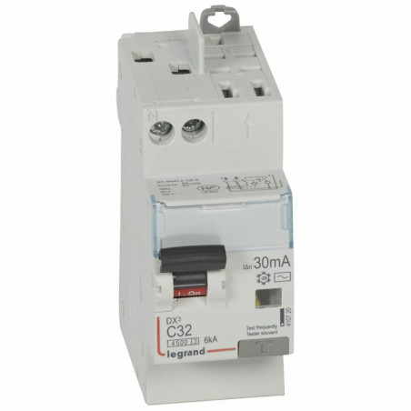 410720 Legrand  Disjoncteur différentiel 32A type AC 30mA - DX³4500 1P+N