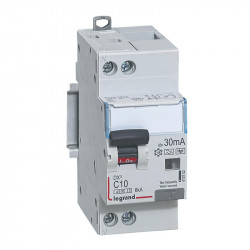 410752 Legrand  Disjoncteur différentiel 10A type F 30mA - courbe C - DX³4500 1P+N