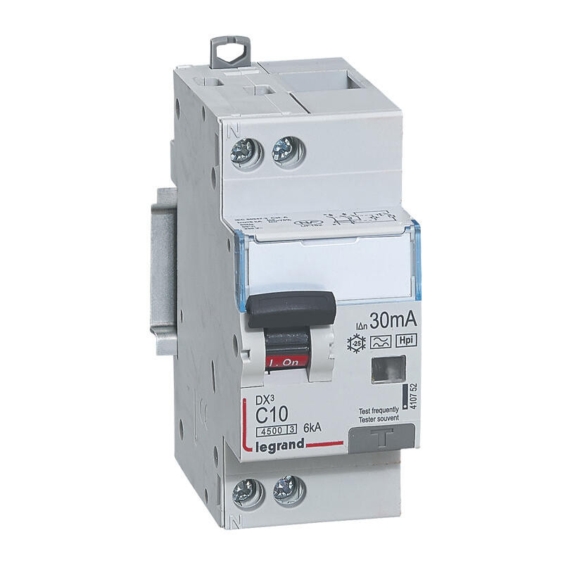 410752 Legrand  Disjoncteur différentiel 10A type F 30mA - courbe C - DX³4500 1P+N