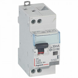 410755 Legrand  Disjoncteur différentiel 25A type F 30mA - courbe C - DX³4500 1P+N