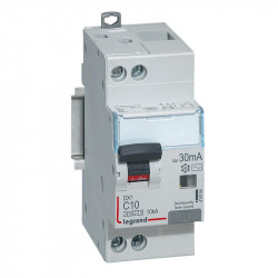 410784 Legrand  Disjoncteur différentiel  10A 30mA type AC 1P+N DX³6000 10kA